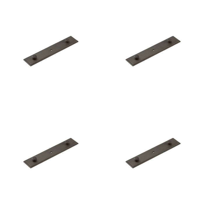 PACK Elegant Dark Bronze Backplate Cupboard Knob 140x30mm Kitchen Cabinet Knob (1)