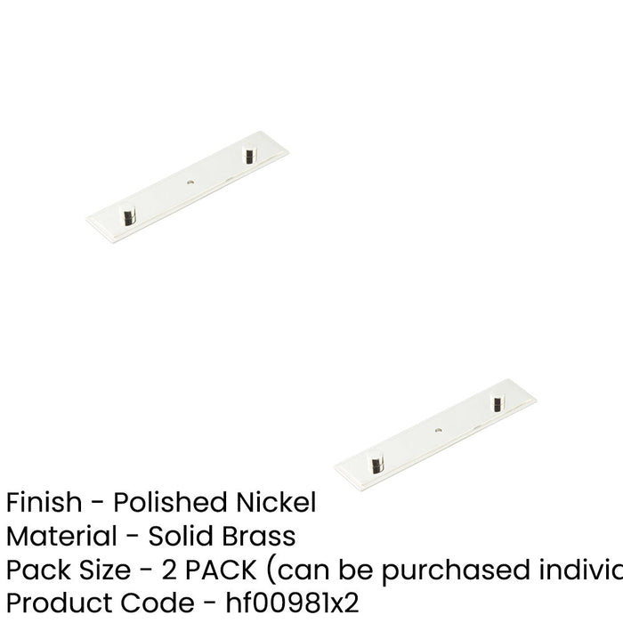 PACK Elegant Polished Nickel Backplate Cupboard Knob 140x30mm Kitchen Cabinet Knob (3)-1