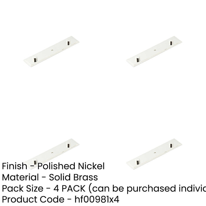 PACK Elegant Polished Nickel Backplate Cupboard Knob 140x30mm Kitchen Cabinet Knob (1)-1