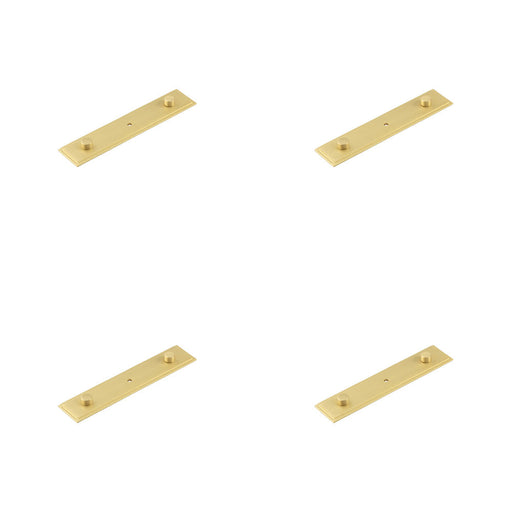 PACK Elegant Satin Brass Backplate Cupboard Knob 140x30mm Kitchen Cabinet Knob