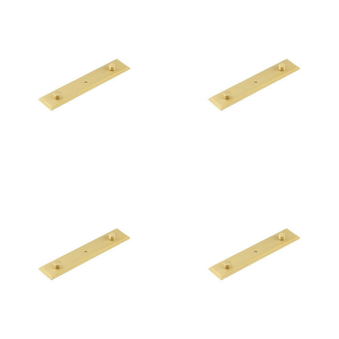 PACK Elegant Satin Brass Backplate Cupboard Knob 140x30mm Kitchen Cabinet Knob