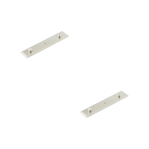 PACK Elegant Satin Nickel Backplate Cupboard Knob 140x30mm Kitchen Cabinet Knob (3)