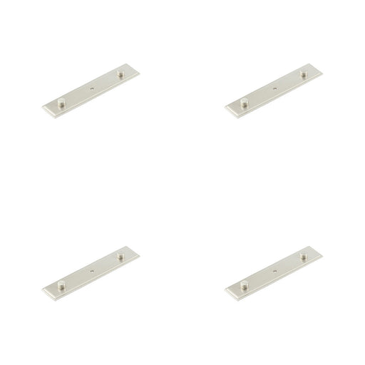 PACK Elegant Satin Nickel Backplate Cupboard Knob 140x30mm Kitchen Cabinet Knob (1)