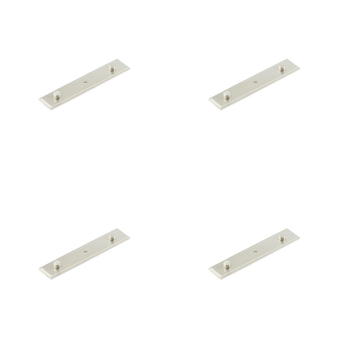 PACK Elegant Satin Nickel Backplate Cupboard Knob 140x30mm Kitchen Cabinet Knob (1)