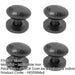 PACK Elegant 38mm Black Oval Cupboard Knob Stylish Interiors Kitchen Cabinet Knob-1