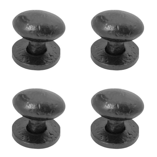 PACK Elegant 38mm Black Oval Cupboard Knob Stylish Interiors Kitchen Cabinet Knob