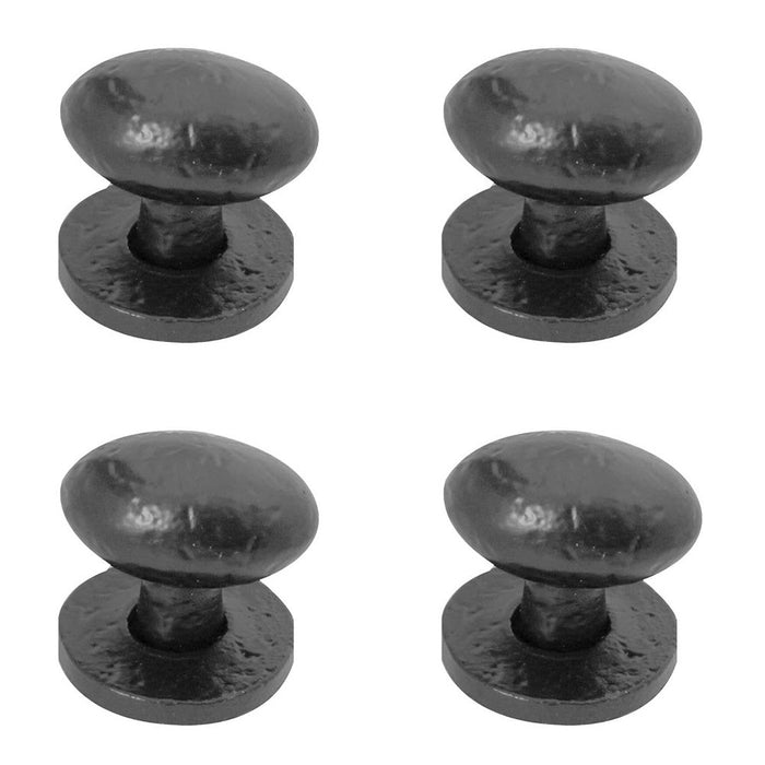 PACK Elegant 38mm Black Oval Cupboard Knob Stylish Interiors Kitchen Cabinet Knob