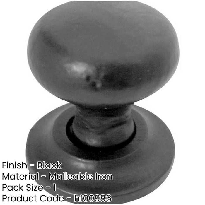 Elegant 32mm Black Round Cupboard Knob Timeless Decor Kitchen Cabinet Knob-1