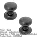 PACK Elegant 32mm Black Round Cupboard Knob Timeless Decor Kitchen Cabinet Knob (1)-1