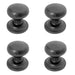 PACK Elegant 32mm Black Round Cupboard Knob Timeless Decor Kitchen Cabinet Knob