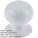 Elegant 38mm White Porcelain Cupboard Knob Traditional Homes Kitchen Cabinet Knob-1