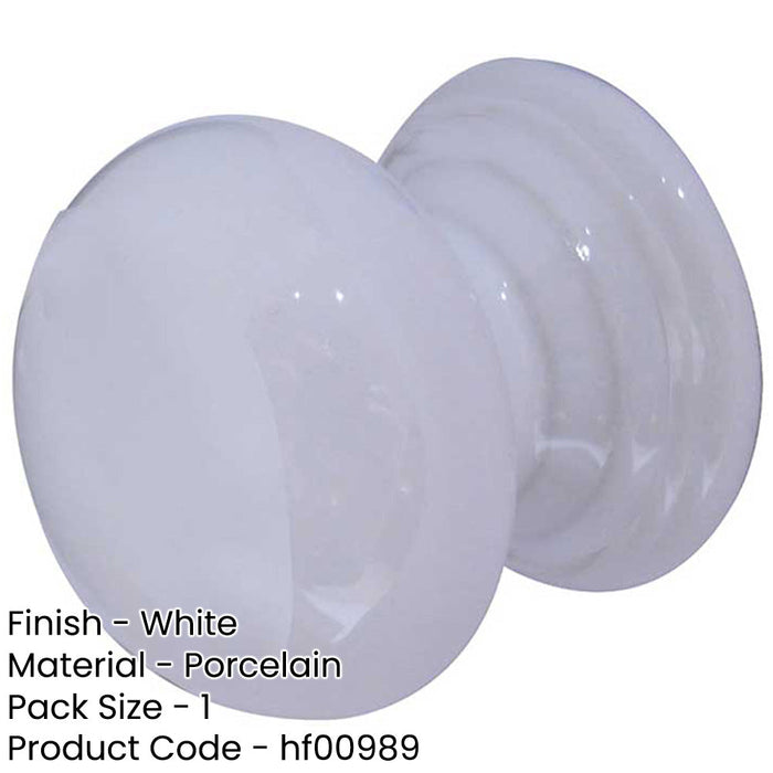 Elegant 33mm White Porcelain Cupboard Knob Timeless Kitchen Design Kitchen Cabinet Knob-1