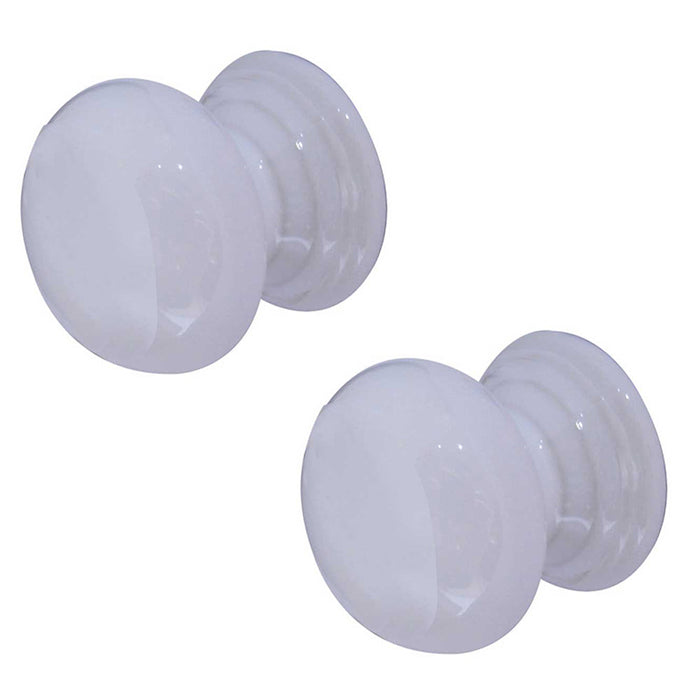 PACK Elegant 50mm White Porcelain Cupboard Knob Classic Style Kitchen Cabinet Knob (1)