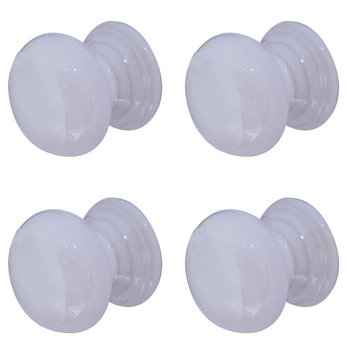 PACK Elegant 50mm White Porcelain Cupboard Knob Classic Style Kitchen Cabinet Knob