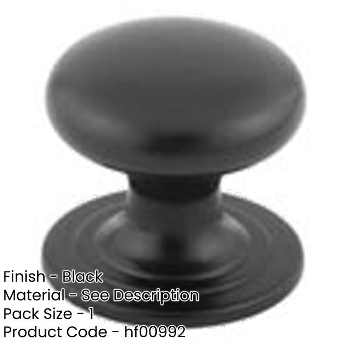 Elegant 25mm Black Traditional Cupboard Knob Cabinets Kitchen Cabinet Knob-1