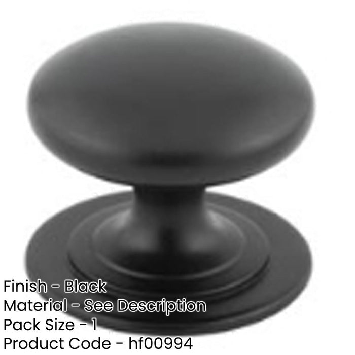 Stylish 38mm Traditional Black Cupboard Knob Cabinets Kitchen Cabinet Knob-1