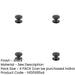 PACK 42mm Traditional Black Cupboard Knob Cabinets Kitchen Cabinet Knob-1