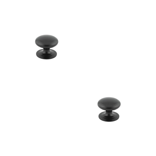 PACK Elegant Traditional Black Cupboard Knob 50mm Diameter Kitchen Cabinet Knob (1)