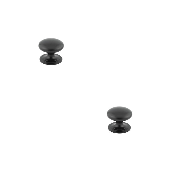 PACK Elegant Traditional Black Cupboard Knob 50mm Diameter Kitchen Cabinet Knob (1)