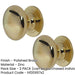 PACK Premium 25mm Polished Brass Cupboard Knob Elegant Interiors Kitchen Cabinet Knob (1)-1