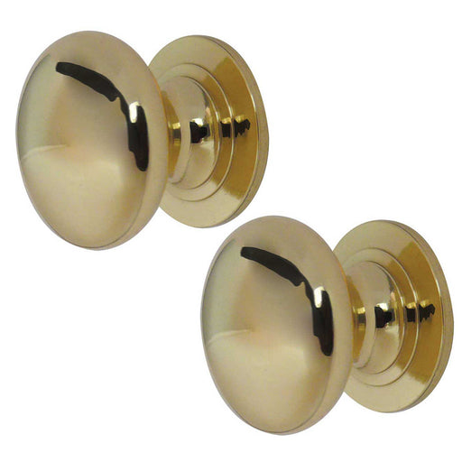 PACK Premium 25mm Polished Brass Cupboard Knob Elegant Interiors Kitchen Cabinet Knob (1)