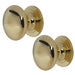PACK Premium 25mm Polished Brass Cupboard Knob Elegant Interiors Kitchen Cabinet Knob (1)