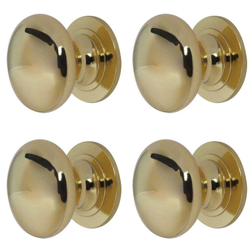 PACK Premium 25mm Polished Brass Cupboard Knob Elegant Interiors Kitchen Cabinet Knob