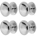 PACK High-Quality Traditional Cupboard Knob 25mm Polished Chrome Finish Kitchen Cabinet Knob