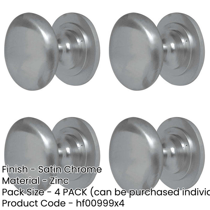 PACK High-Quality Satin Chrome Cupboard Knob 25mm Furniture Kitchen Cabinet Knob-1