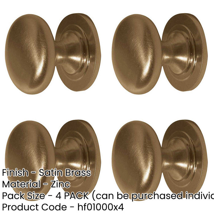 PACK High-Quality 32mm Satin Brass Cupboard Knob Elegant Furniture Kitchen Cabinet Knob-1