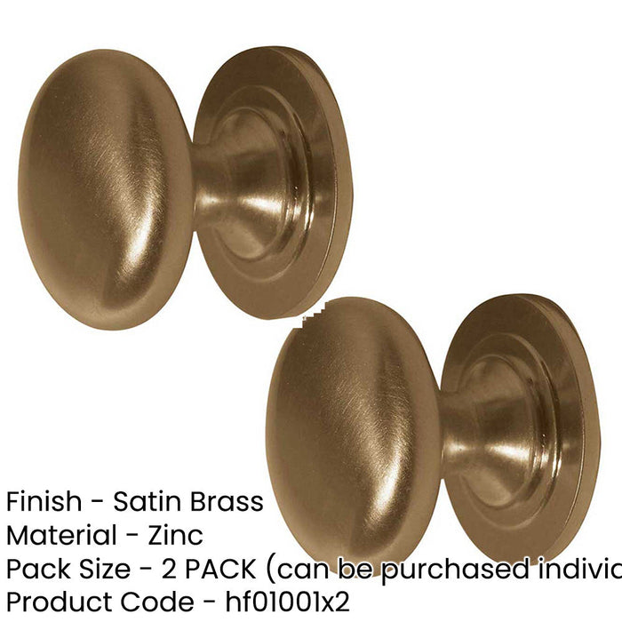 PACK Premium 38mm Satin Brass Cupboard Knob Stylish Furniture Kitchen Cabinet Knob (1)-1