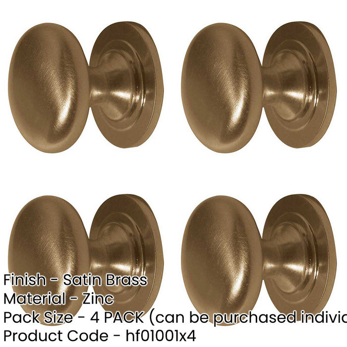 PACK Premium 38mm Satin Brass Cupboard Knob Stylish Furniture Kitchen Cabinet Knob-1