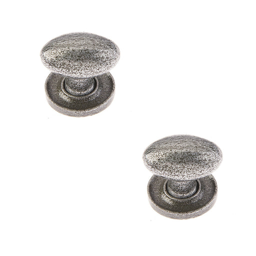 PACK Elegant Oval Cupboard Knob Pewter Finish, 27x36mm Kitchen Cabinet Knob (1)