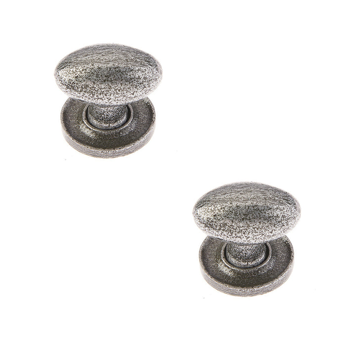 PACK Elegant Oval Cupboard Knob Pewter Finish, 27x36mm Kitchen Cabinet Knob (1)