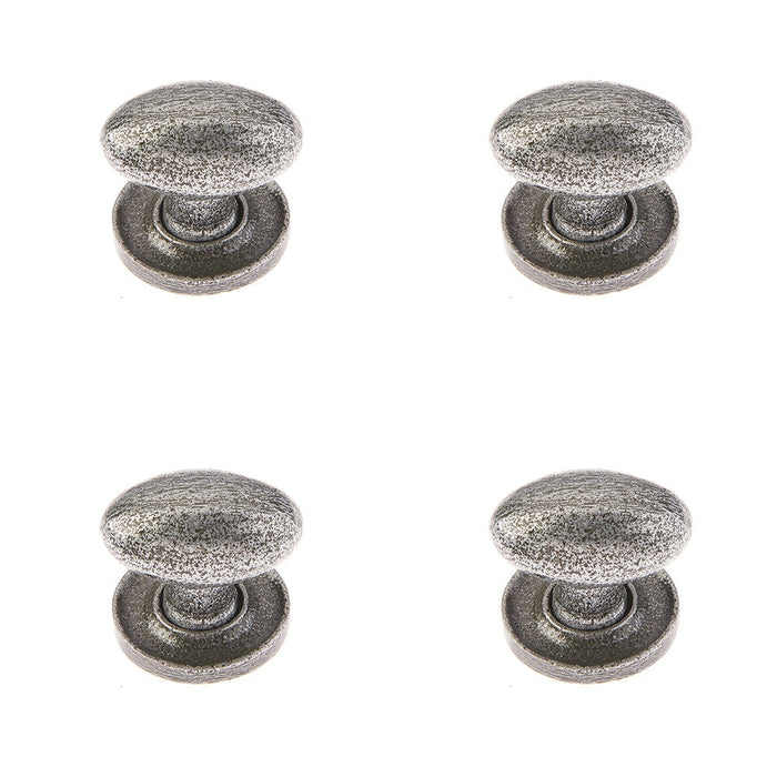 PACK Elegant Oval Cupboard Knob Pewter Finish, 27x36mm Kitchen Cabinet Knob