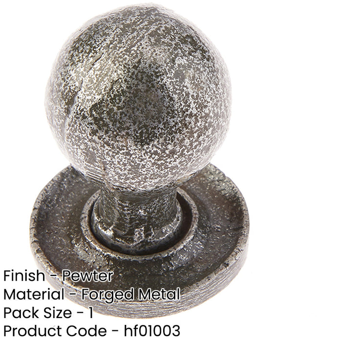 Premium Round Cupboard Knob Pewter Finish 27x39mm Kitchen Cabinet Knob-1
