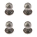 PACK Premium Round Cupboard Knob Pewter Finish 27x39mm Kitchen Cabinet Knob