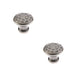 PACK Rustic Hammered Pewter Cupboard Knob 20mm Kitchen Cabinet Knob (1)
