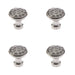 PACK Rustic Hammered Pewter Cupboard Knob 30mm Kitchen Cabinet Knob