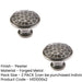 PACK Rustic Hammered Cupboard Knob Pewter 40mm Handmade Design Kitchen Cabinet Knob (1)-1