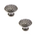 PACK Rustic Hammered Cupboard Knob Pewter 40mm Handmade Design Kitchen Cabinet Knob (1)