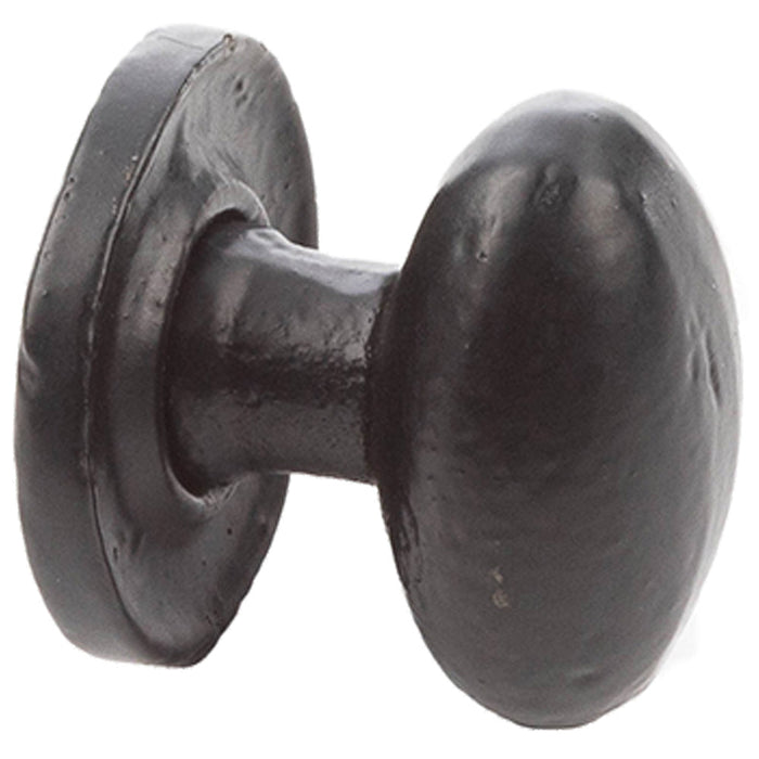 Elegant Black Oval Cupboard Knob 27x36mm Timeless Interiors Kitchen Cabinet Knob