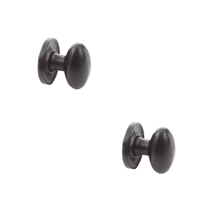 PACK Elegant Black Oval Cupboard Knob 27x36mm Timeless Interiors Kitchen Cabinet Knob (1)