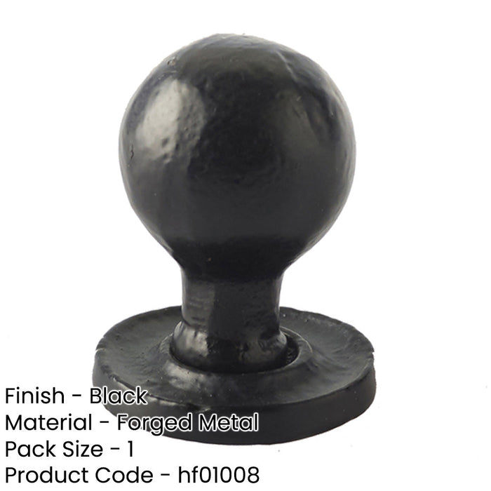 Durable Round Black Cupboard Knob 27x39mm Timeless Style Kitchen Cabinet Knob-1