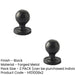 PACK Durable Round Black Cupboard Knob 27x39mm Timeless Style Kitchen Cabinet Knob (1)-1