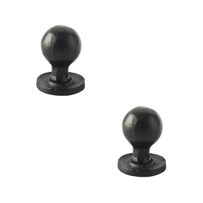 PACK Durable Round Black Cupboard Knob 27x39mm Timeless Style Kitchen Cabinet Knob (1)