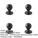 PACK Durable Round Black Cupboard Knob 27x39mm Timeless Style Kitchen Cabinet Knob-1