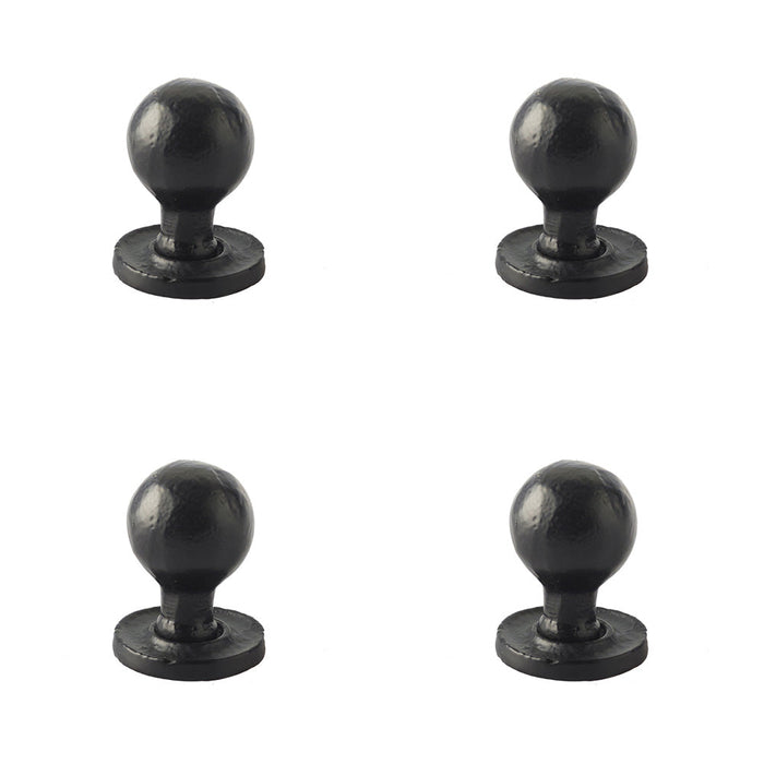 PACK Durable Round Black Cupboard Knob 27x39mm Timeless Style Kitchen Cabinet Knob