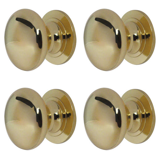 PACK Premium 32mm Polished Brass Cupboard Knob Stylish Furniture Kitchen Cabinet Knob