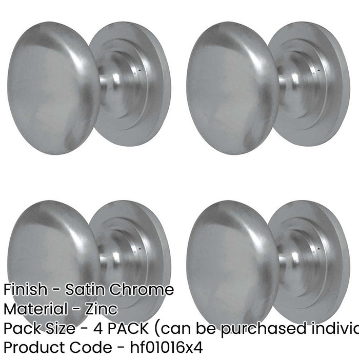 PACK High-Quality 32mm Satin Chrome Cupboard Knob Stylish Furniture Kitchen Cabinet Knob-1